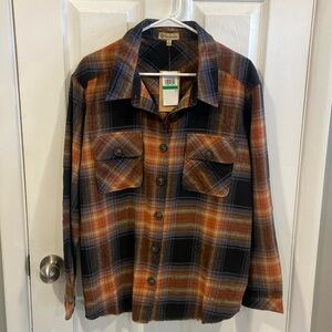 NWT Democracy Button Down Plaid Shirt Size Large